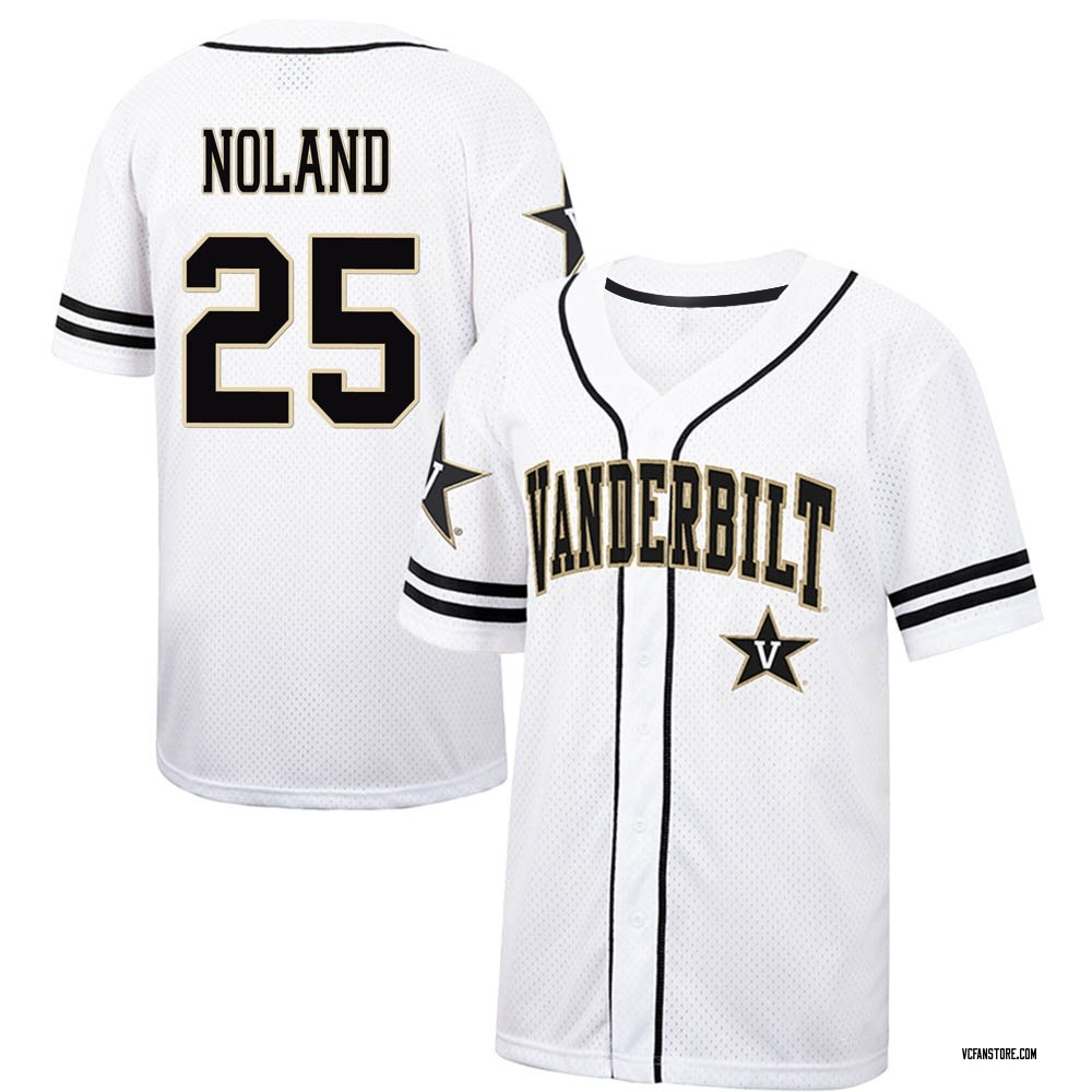 NCAA Baseball Jersey Parker Noland Vanderbilt Commodores College Black Alumni #25