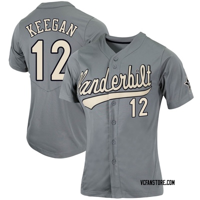 NCAA Baseball Jersey Dominic Keegan Vanderbilt Commodores College Replica Cream #12