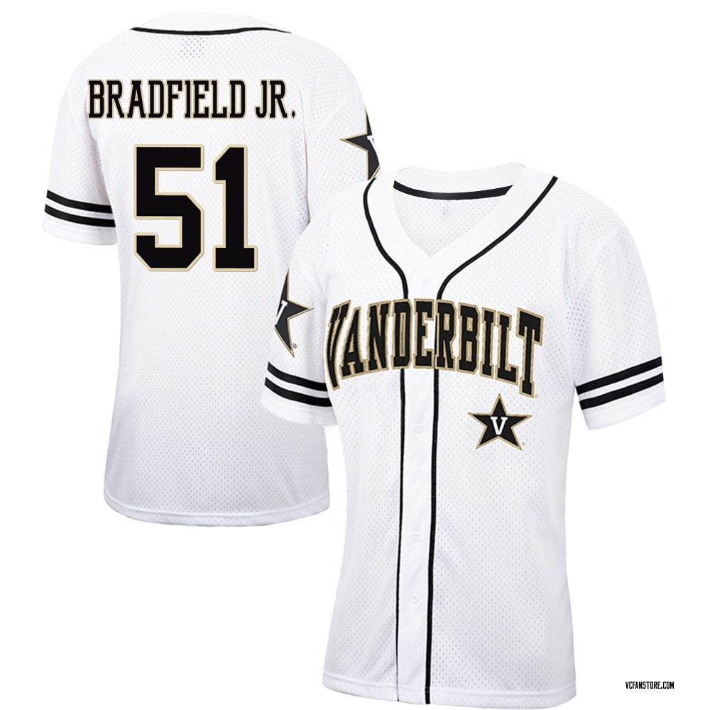 Women's Enrique Bradfield Jr. Vanderbilt Commodores Replica Colosseum Free  Spirited Baseball Jersey - White/Black