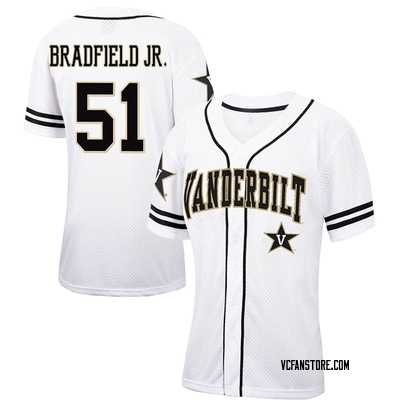 Women's Enrique Bradfield Jr. Vanderbilt Commodores Replica Colosseum Free  Spirited Baseball Jersey - White/Black