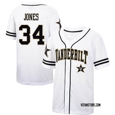 Youth Spencer Jones Vanderbilt Commodores Replica Colosseum Free Spirited  Baseball Jersey - White/Black